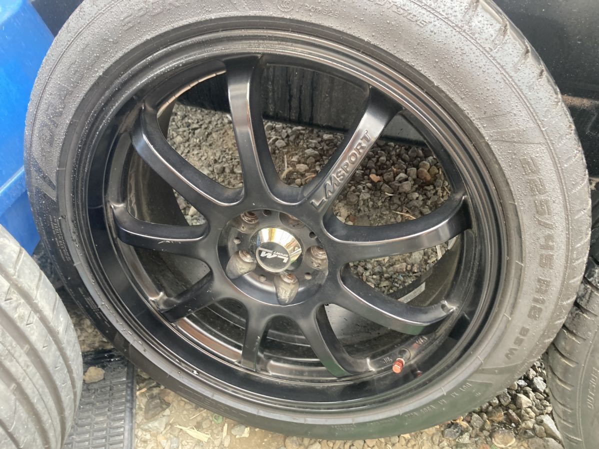 バリ山 レアマイスター LMスポーツ 7.5J-18 225/45-18 フォレスター 