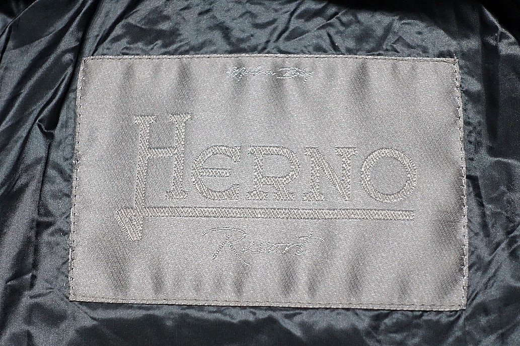 18AW 定価16万 極 HERNO ヘルノ 最高級 カシミヤシルク切替 ハイブリッドダウンジャケット ブルゾン PI021UR グレー ...