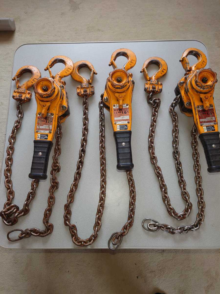 KITO レバーブロック キトーレバーブロック 1.6t中古品 3個セット