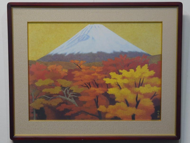 東山魁夷 - 「秋映」 岩絵具方式複製画 作品証明シール有り メルカリ