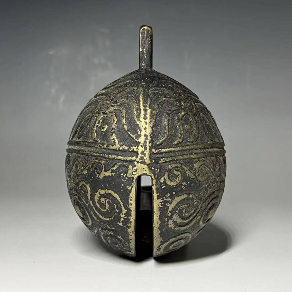 美術品・アンティーク・コレクション 古銅製 鈴 秀王 刻印入り 金属工芸