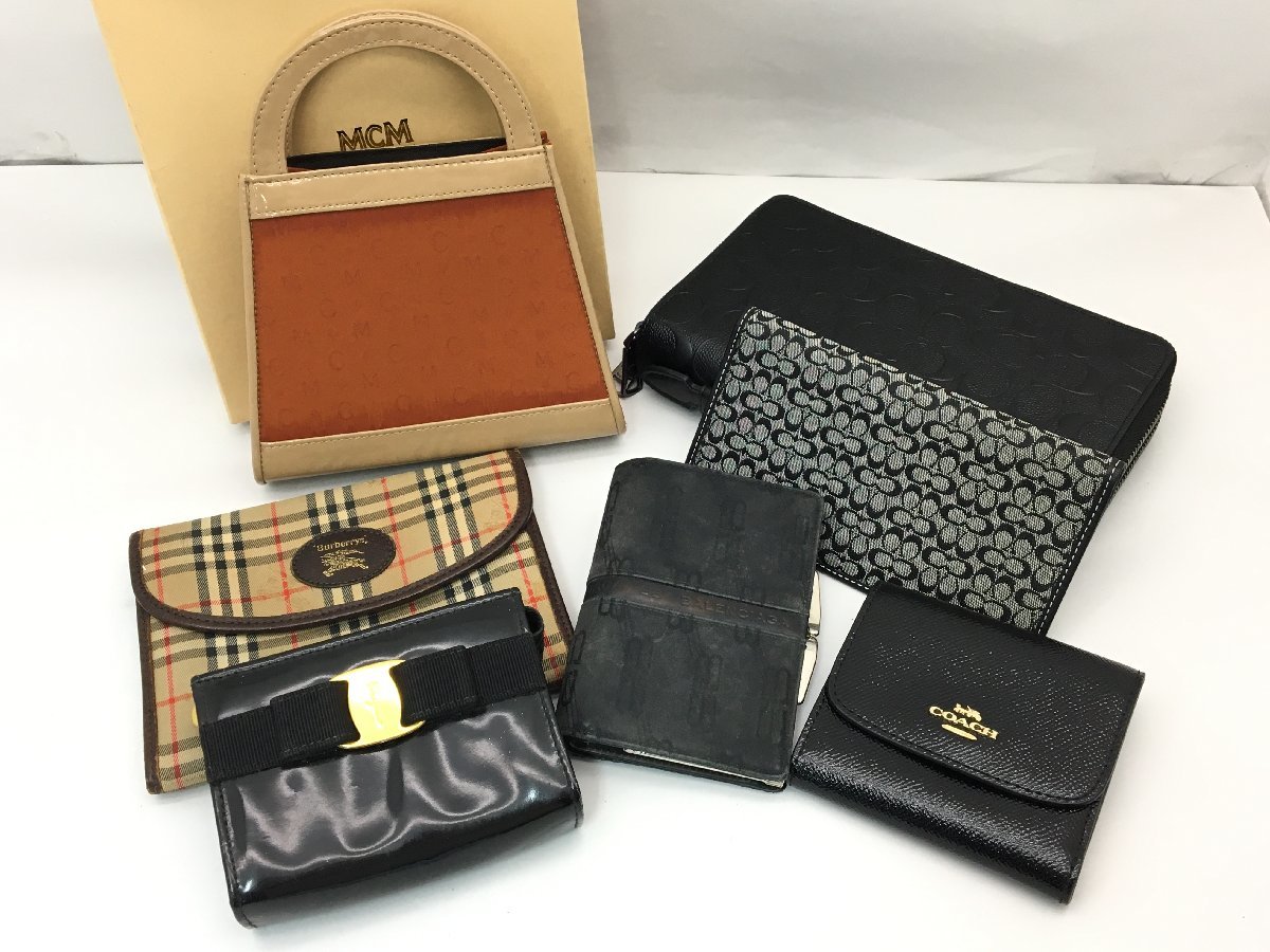 フェラガモ ヴァラリボン / コーチ シグネチャー / バーバリー ノバチェック 他 財布など 7点まとめ 中古 ヴァラリボン ハンドバッグ Salvatore パッチワーク COACHコーチ レザー-サルヴァトーレフェラガモショルダーバッグ2wayヴァラリボンクロコ型押し