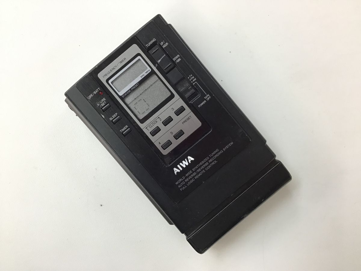 未使用丨整備済 aiwa FM/AMラジオ 高音質 カセットプレーヤー HS-RX470