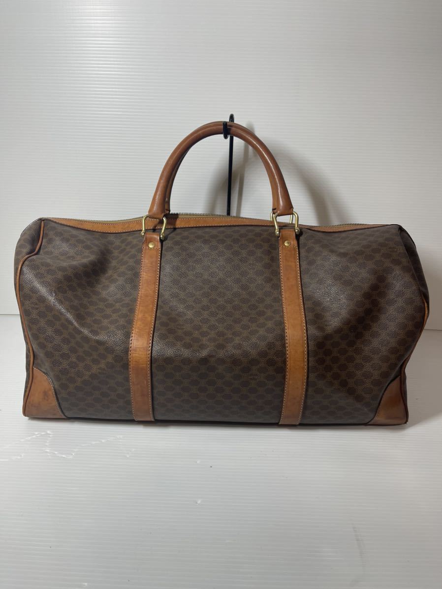 CELINE セリーヌ PVC マカダム柄 M11 ボストンバッグ ハンドバッグ レザー 鞄 セリーヌ マカダム柄 CELINE マカダム&frasl;ミニボストン&frasl;ボストンバッグ&frasl;PVC&frasl;BRW&frasl;総柄&frasl;M11 PVC・レザー ヴィンテージ