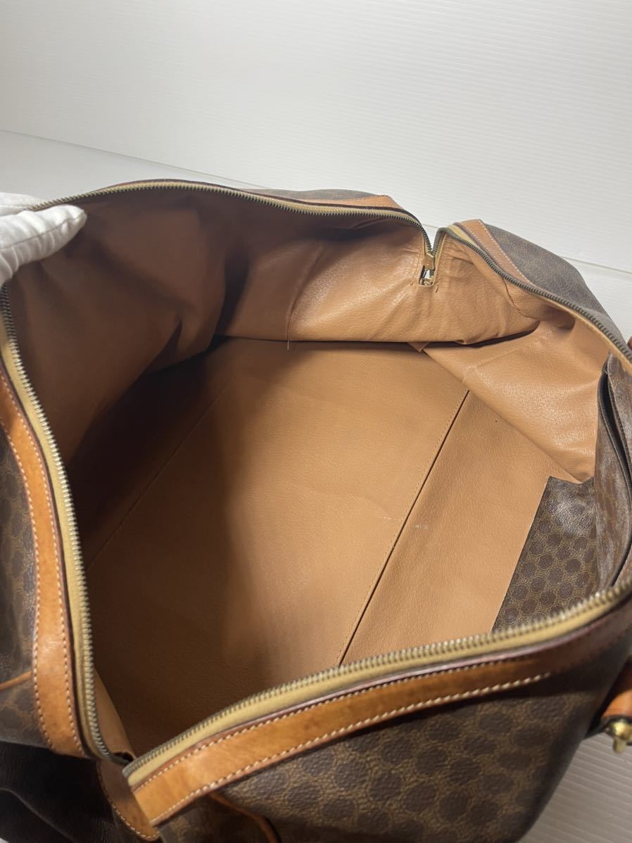 CELINE セリーヌ PVC マカダム柄 M11 ボストンバッグ ハンドバッグ レザー 鞄 セリーヌ マカダム柄 CELINE マカダム&frasl;ミニボストン&frasl;ボストンバッグ&frasl;PVC&frasl;BRW&frasl;総柄&frasl;M11 PVC・レザー ヴィンテージ