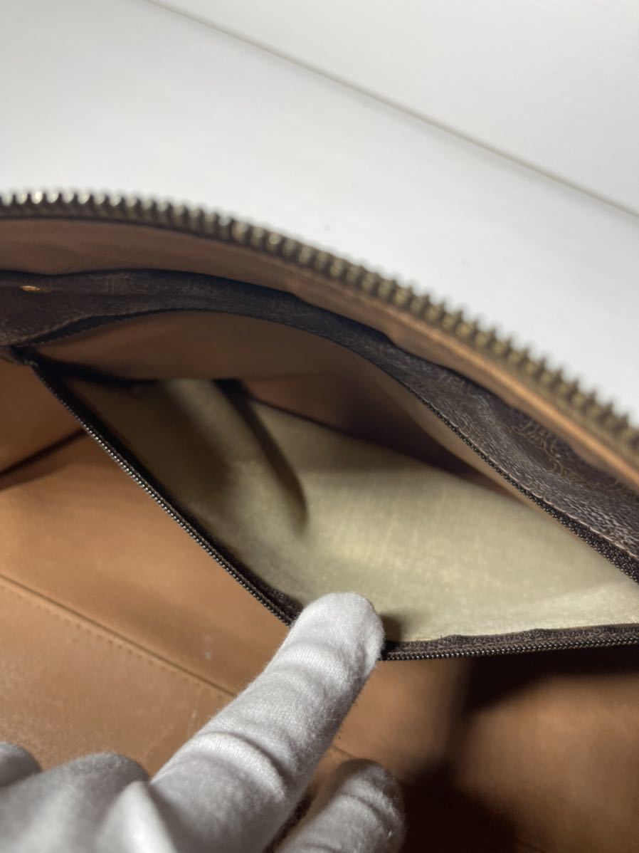 CELINE セリーヌ PVC マカダム柄 M11 ボストンバッグ ハンドバッグ レザー 鞄 セリーヌ マカダム柄 CELINE マカダム&frasl;ミニボストン&frasl;ボストンバッグ&frasl;PVC&frasl;BRW&frasl;総柄&frasl;M11 PVC・レザー ヴィンテージ