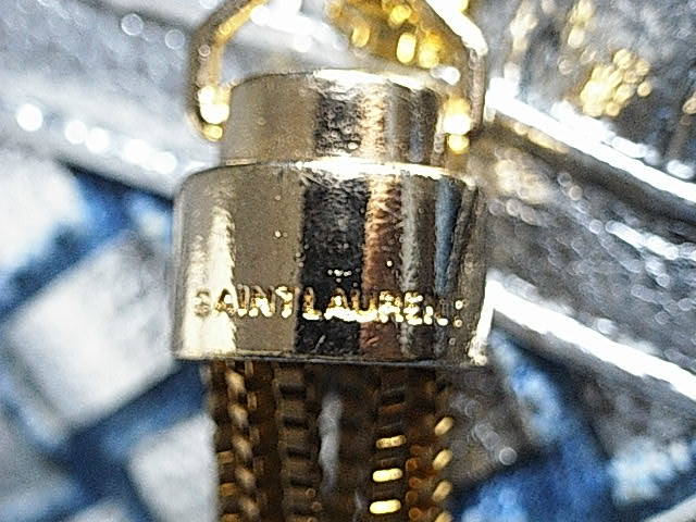 ★高級品！★【 SAINT LAURENT PARIS 】サンローランパリ 豪華ラインストーン 本革 デニム ハンドバック ★SAINT LAURENT PARIS★ LAURENT SAINT PARIS ロングウォレット 中古・古着通販Saint Laurent(サンローラン)買取・売るなら今。買取相場を見る