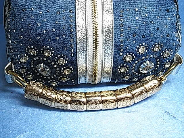 ★高級品！★【 SAINT LAURENT PARIS 】サンローランパリ 豪華ラインストーン 本革 デニム ハンドバック ★SAINT LAURENT PARIS★ LAURENT SAINT PARIS ロングウォレット 中古・古着通販Saint Laurent(サンローラン)買取・売るなら今。買取相場を見る