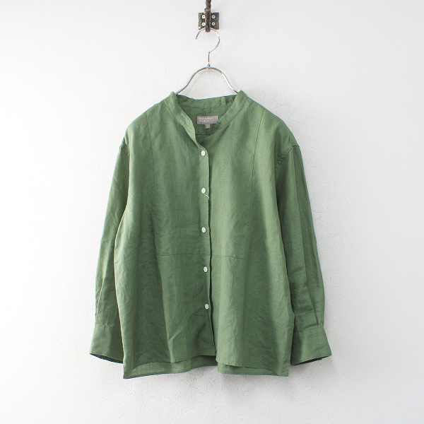  2021SS MARGARET HOWELL マーガレットハウエル LINEN VOILE バンドカラー シャツ 1/グリーン 緑 2400012753693(長袖シャツ)｜売買されたオークション情報、yahooの商品情報をアーカイブ公開 - オークファン 女性用