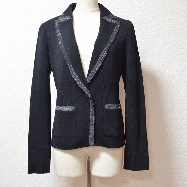 #anc バルマン BALMAN ジャケット 9 黒 ラメ レディース [691069]