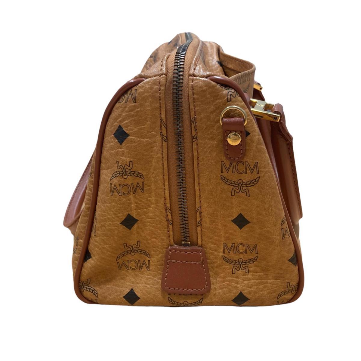 1円 MCM ミニボストンバッグ 2WAY ストラップ有り ボストンバッグ