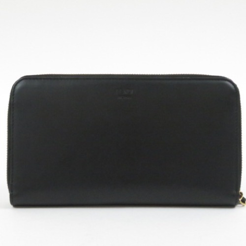 54976★1円スタート★FENDI フェンディ 新品同様美品 モンスター　トラベルケース ラウンドファスナー長財布 レザー ブラック レディース | フェンディ、100周年を迎える2025年の幕開けを祝い、「フェンディ フェンディ（FENDI）2026-27秋冬コレクション カーサ フェンディが新作バッグ「FENDI Origami」を発売！