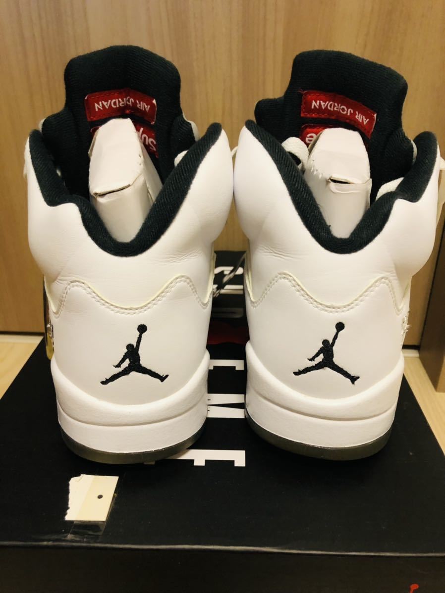 Supreme x Air Jordan 5 Retro (White) 12M