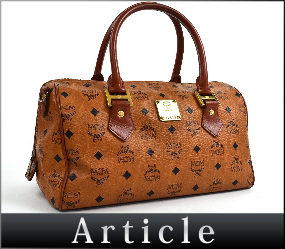 管理番号-P】MCM ミニボストンバッグ ブラック