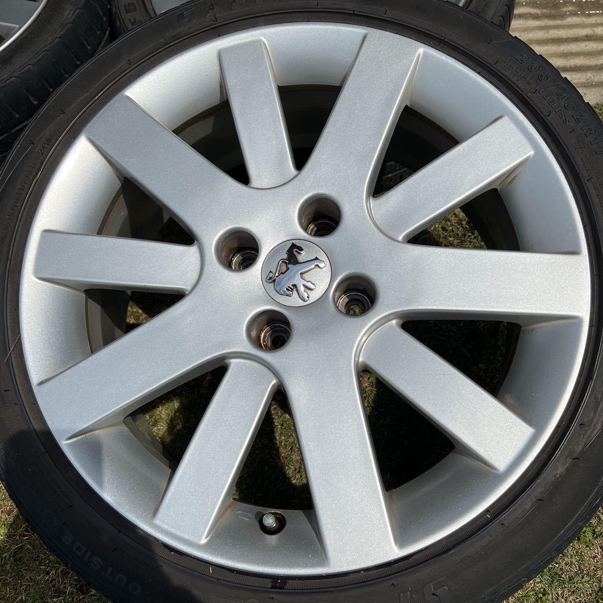 送料無料】プジョー207純正アルミホイール PCD108 7J 17インチ 