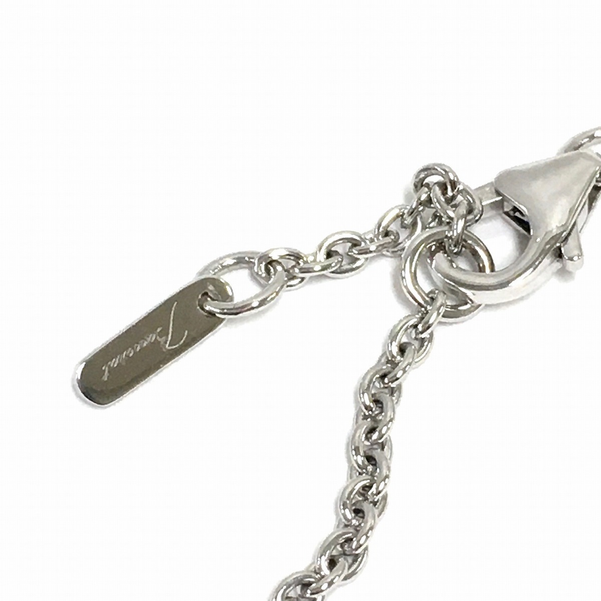 中古】Baccarat クロワゼ レ ドワ ブレスレット SV ブルー クリスタル 