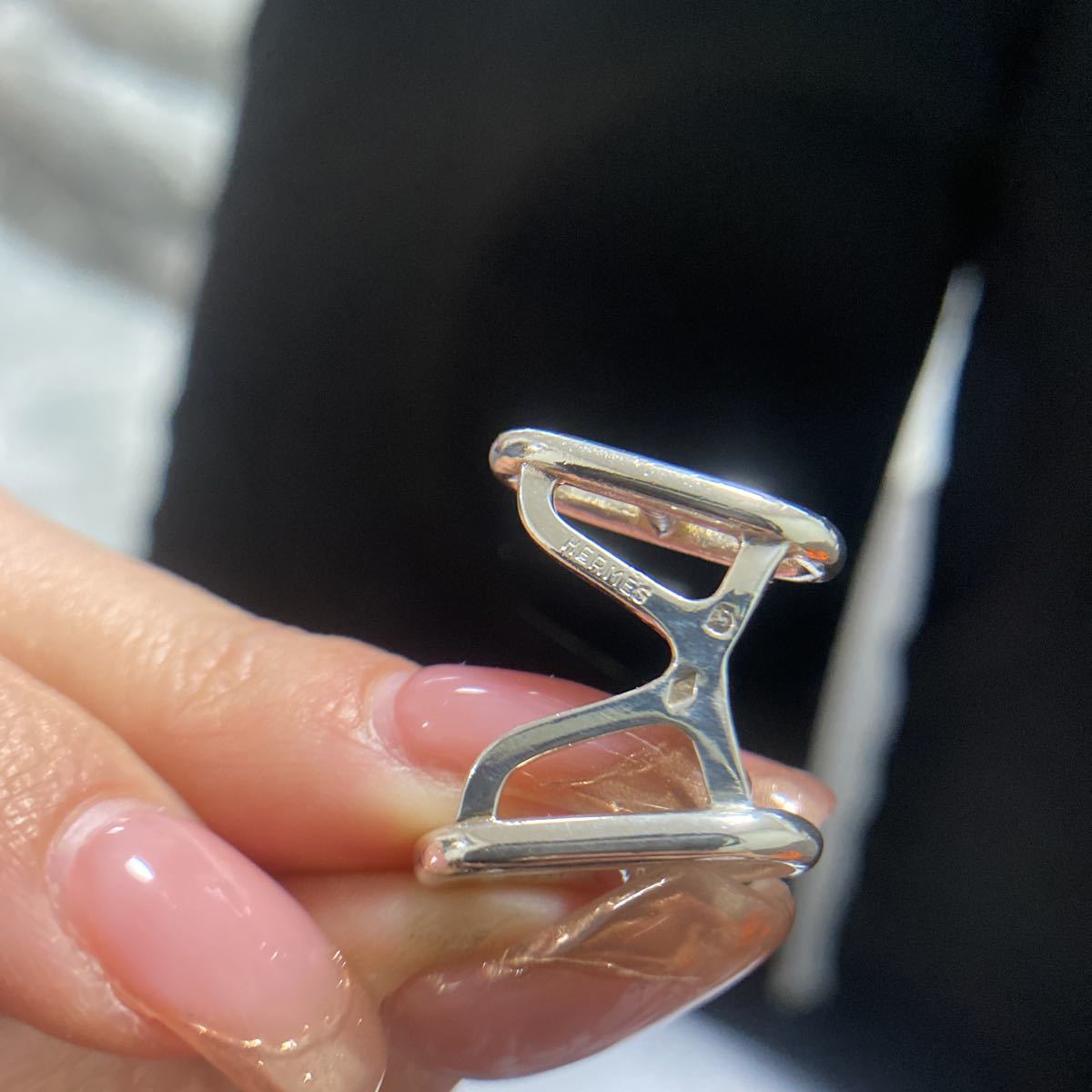 HERMES エルメス カフス シェーヌダンクル シルバー カフスボタン