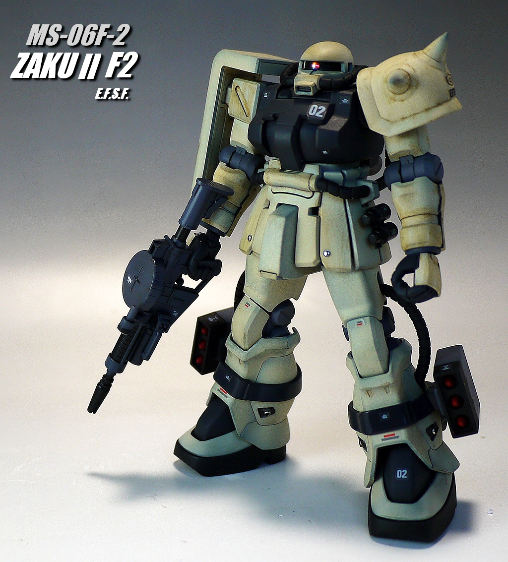 HG ： MS-06F-2 ザクⅡ F2型 【連邦軍仕様】 塗装済・完成品 (完成品 