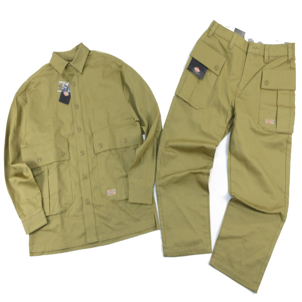新品◇Dickies◇ワーク ジャケット・パンツ 上下セット S ブラウン 
