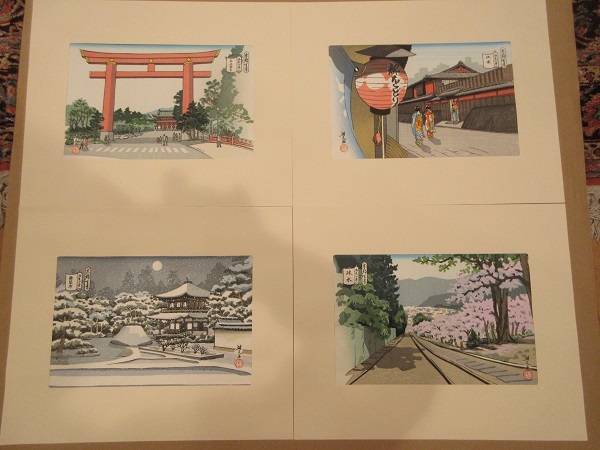 井堂雅夫 京都百景 第六集 洛東十景 9枚 版元 歡榮堂版 美品」(木版画 