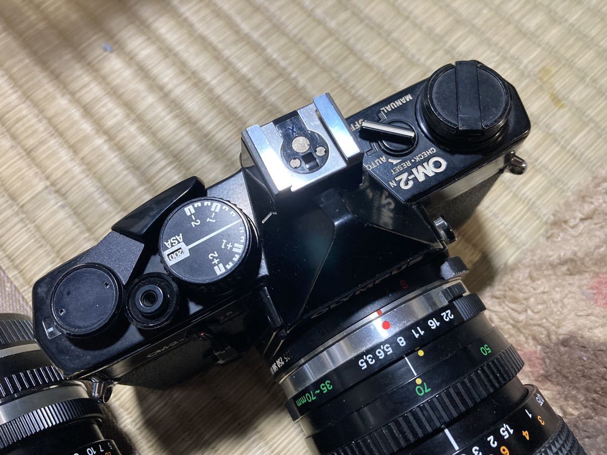 OLYMPUS OM-2N レンズ2本付き OLYMPUS OM-2N フィルムカメラ ◇ OM MF一眼