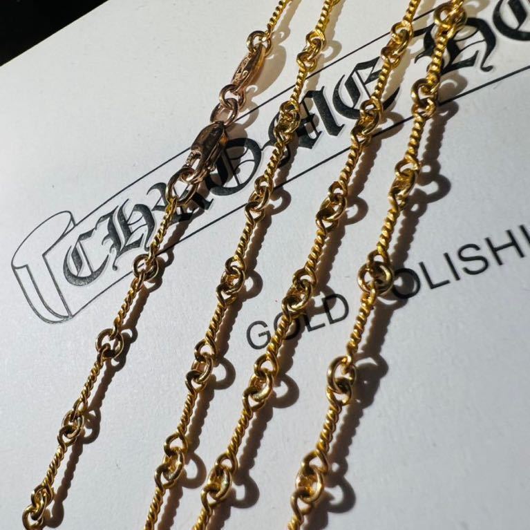 クロムハーツ 22k ツイストチェーンネックレス20インチ GLD チェーン 