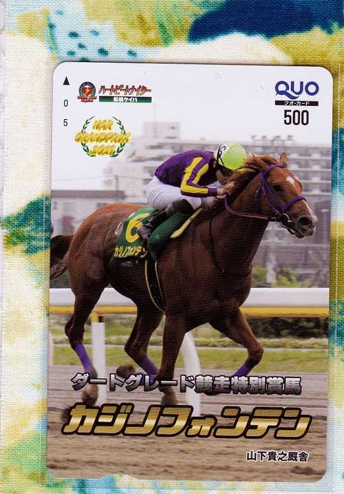 驚きの破格値，新作登場 Y27 競馬 カジノフォンテン ダートグレード競走特別賞馬 競走馬 クオカード 500 QUO(クオカード)｜売買されたオークション情報、yahooの商品情報をアーカイブ公開 - オークファン クオカード