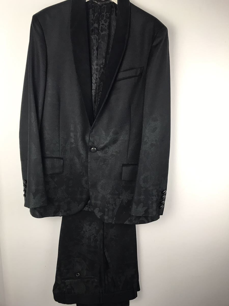 roberto cavalli ロベルトカヴァリ タキシードスーツ 46サイズ 美品 