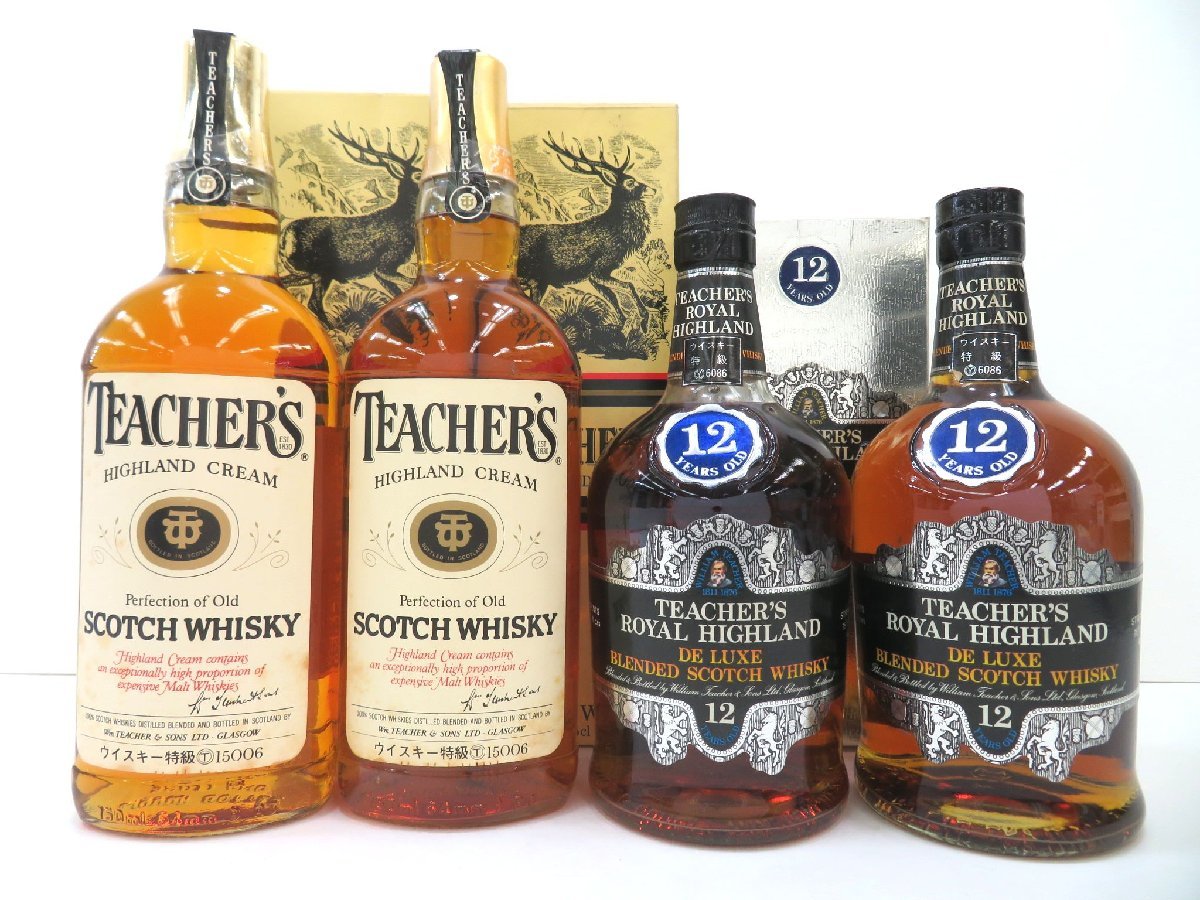 古酒 4本セット TEACHER'S ティーチャーズ 各種 ロイヤル ハイランド