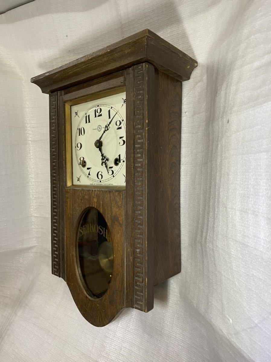 R・A　様　精工舎　ボンボン　振り子　柱時計　動作確認品 昭和レトロ 精工舎 掛時計 柱時計 可動品 ボンボン時計 振り子時計