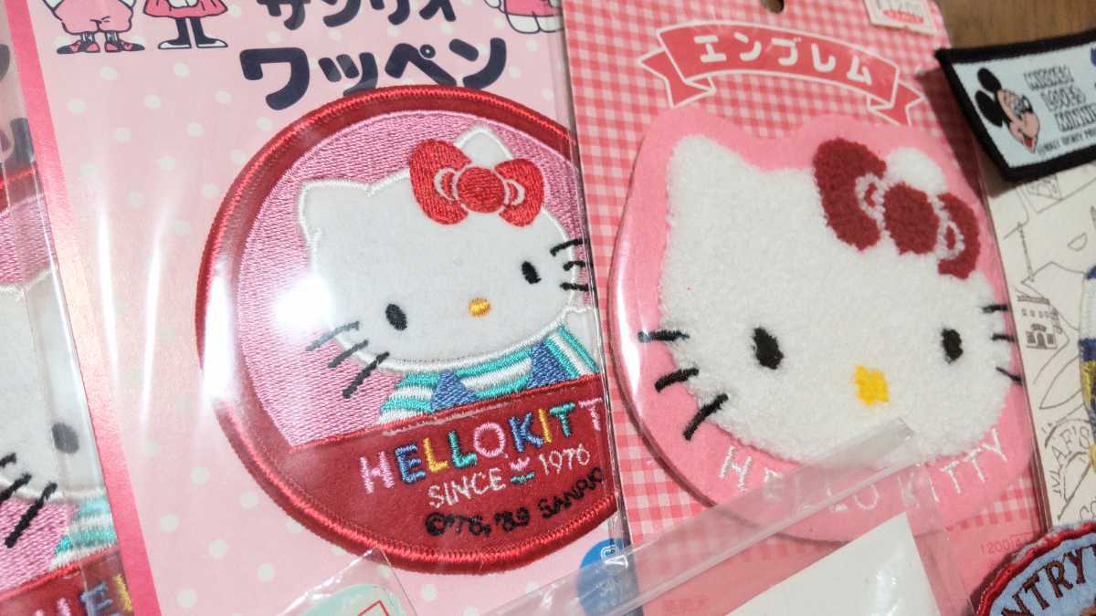 キティ ワッペン アイロンプリントネーム サンリオ キティちゃん ハローキティ ミッキーマウス 手芸材料 まとめて ワッペン 売買されたオークション情報 Yahooの商品情報をアーカイブ公開 オークファン Aucfan Com