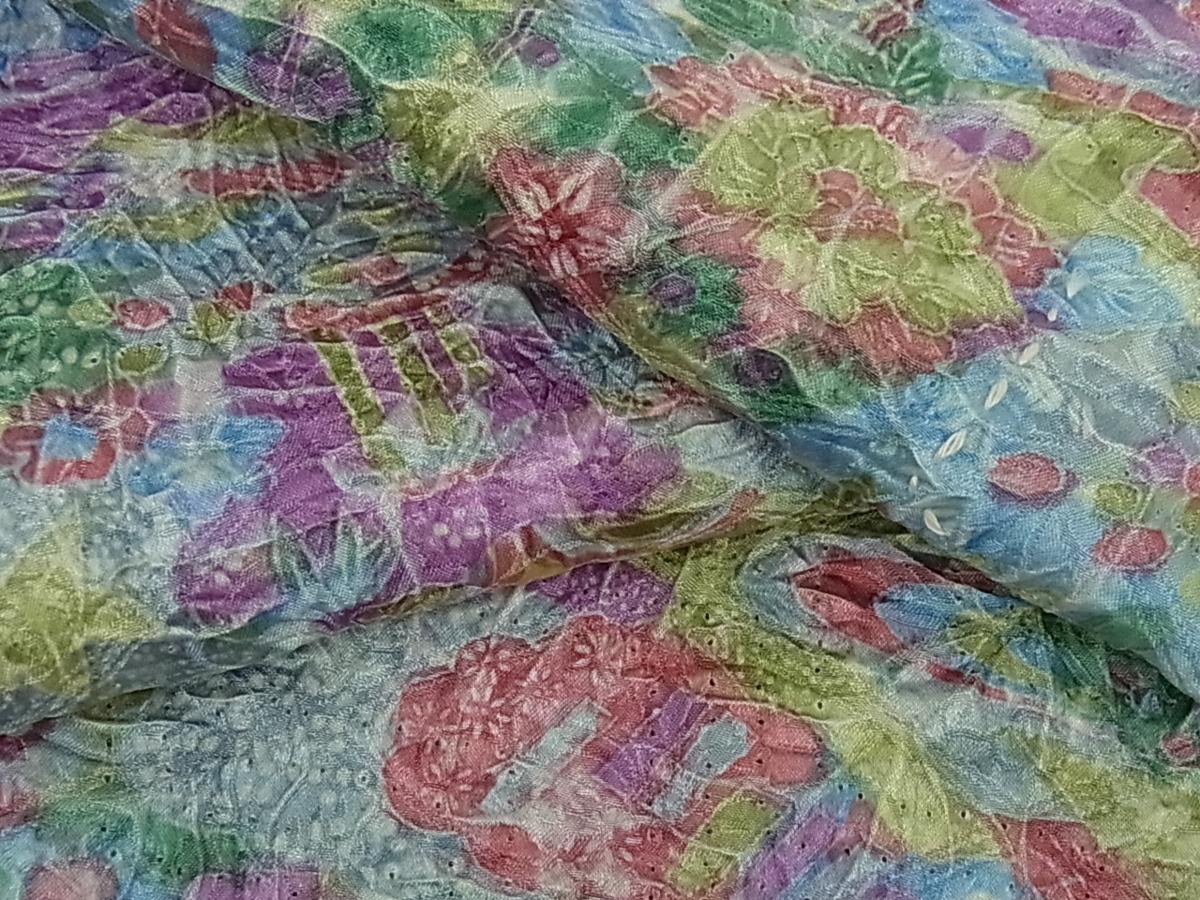 逸品 花美人着物□大変加工の良い総絞り小紋 花美人着物□豪華振袖 駒刺繍 絞り 几帳御所車花文 金彩 xg1858 公式通販 即納 we1657 単衣 - 女性着物 | A520