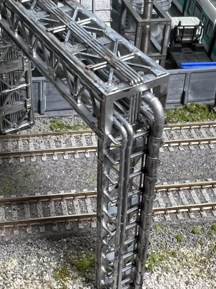 Nゲージ鉄道模型ストラクチャー 化学プラント 工場模型 パイプライン