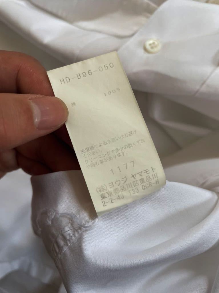 ヨウジヤマモト Yohji Yamamoto オープンカラーシャツ 白シャツ L