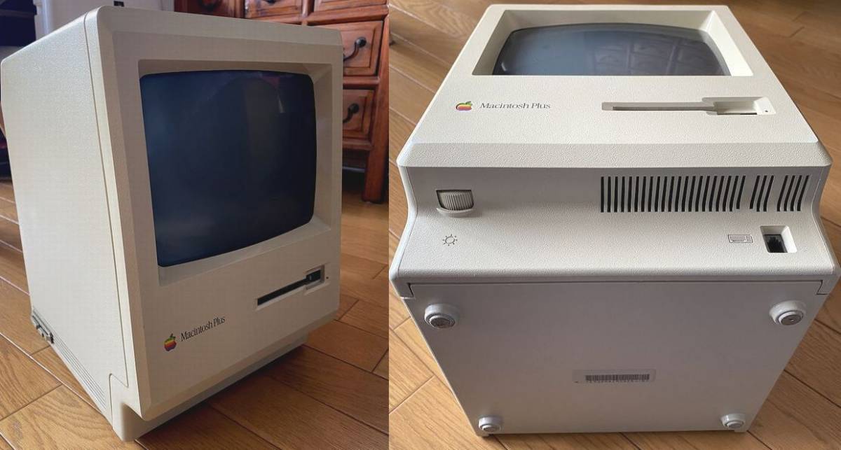 ☆OldMac Apple Macintosh Plus (現時点動作品、中古美品、FDD起動 
