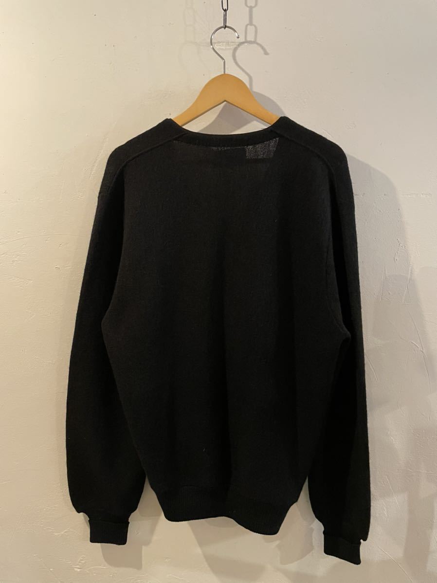 訳あり格安品★60's ROBERT BRUCE ロバートブルース アルパカカーディガン Lサイズ BLACK ブラック 格安 年代 古着 ンテージ vintage Bruce 60's 60～70s 60's～ BRUCE霜降りグレー アクリル