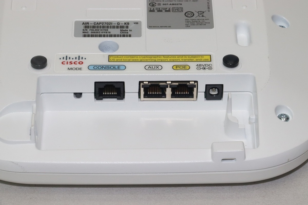 Cisco Aironet 2700 シリーズアクセスポイント AIR-CAP2702I-Q-K9 