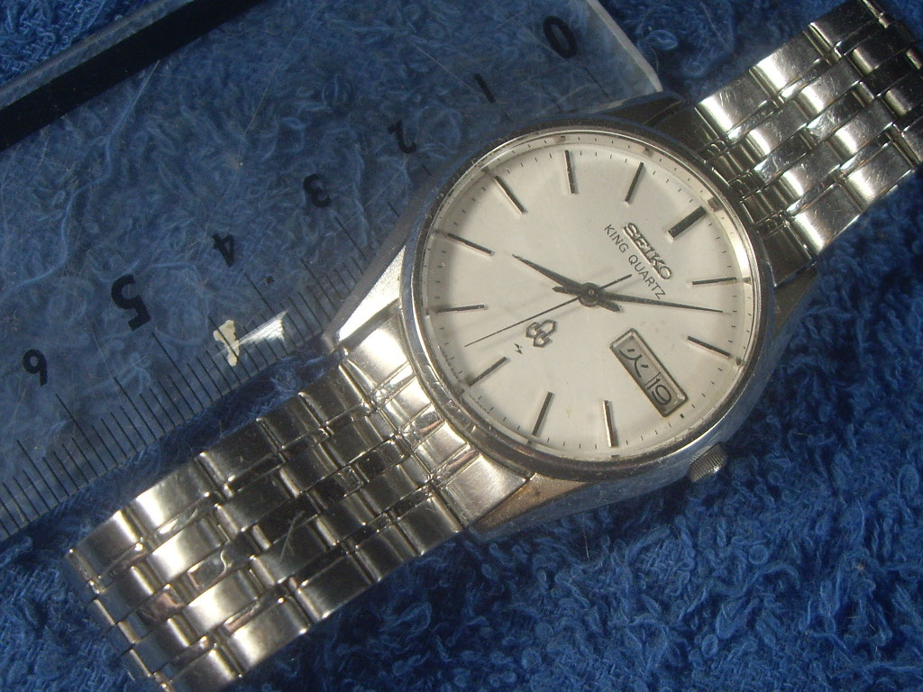 ✨SEIKO✨セイコー✨5856-8040✨デイデイト✨シルバー文字盤✨腕時計✨ 5856-8040 セイコー SEIKO キングクォーツ KING QUARTZ 1円 QZ SS