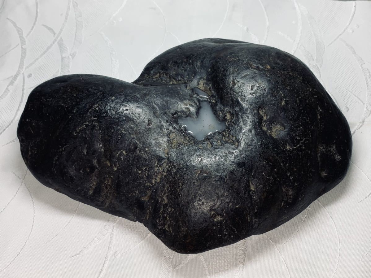 信濃美術石博物館】水石 盆栽 骨董 姫川石 ウブ 横27.5×高9×奥行21.5