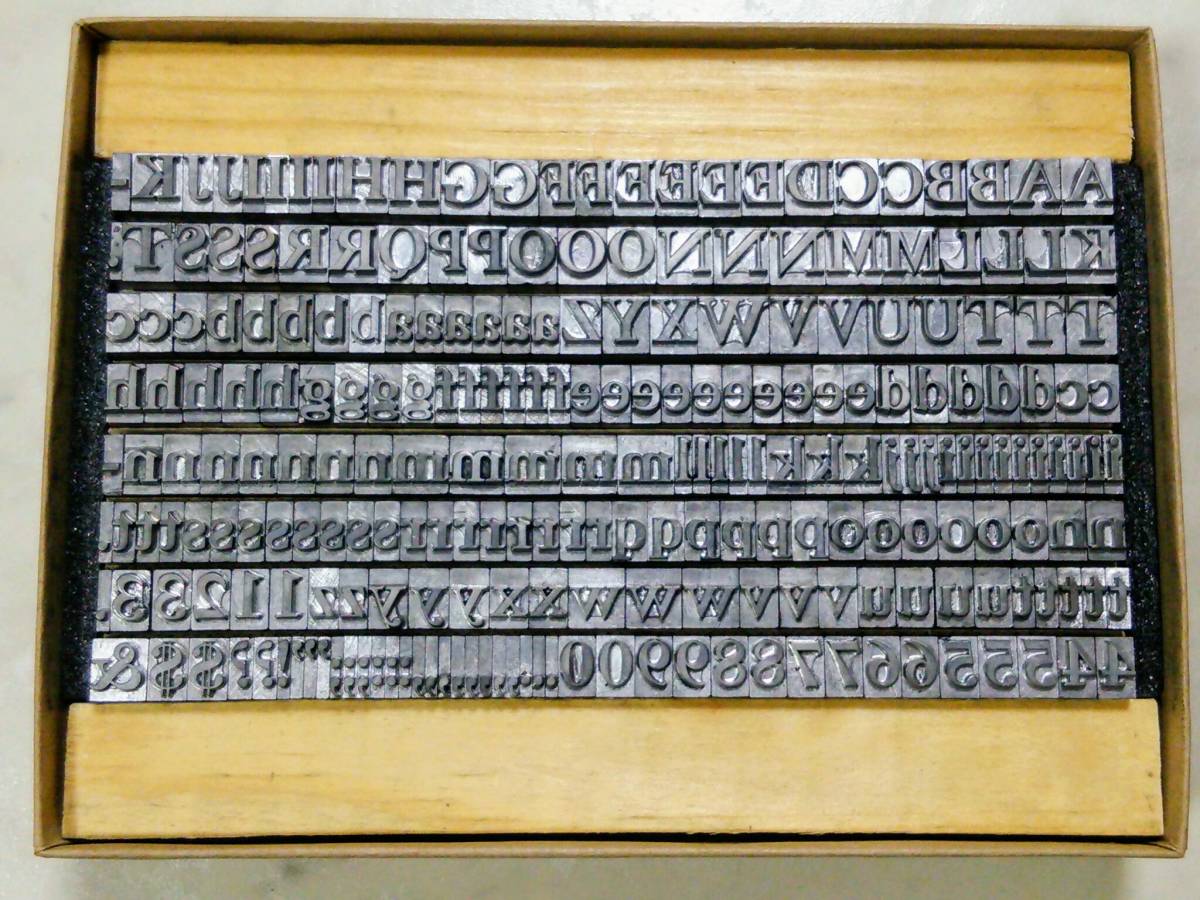 24pt メタルスタンプ Bold 刻印 活字 Italic Bodoni レザー Caslon