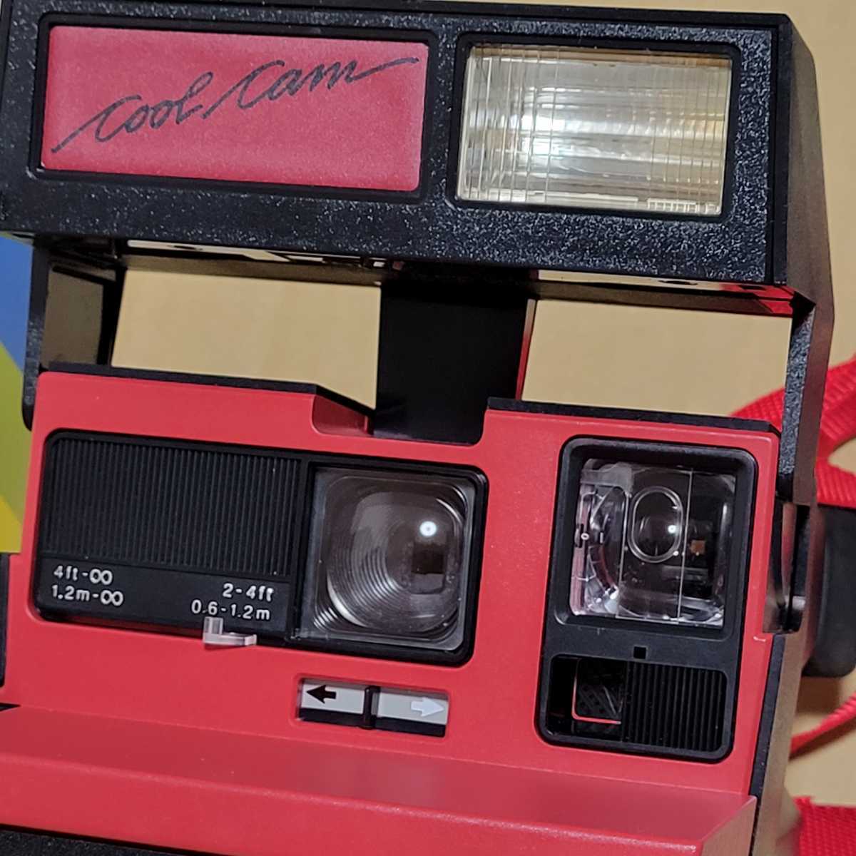 T]動作未確認 ポラロイドカメラ Polaroid 600 黒×赤 動作未確認 0