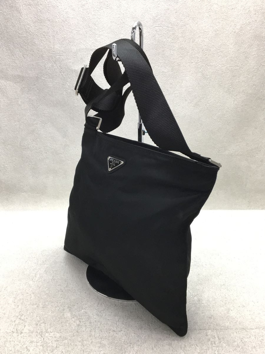 PRADA◇ショルダーバッグ/-/BLK/汚れ有 PRADA(プラダ) ⁄ ショルダー 