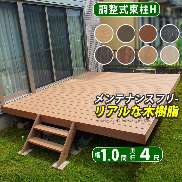 人工木 ウッドデッキ デッキ DIYショップRESTA - ブラウン 90cm 