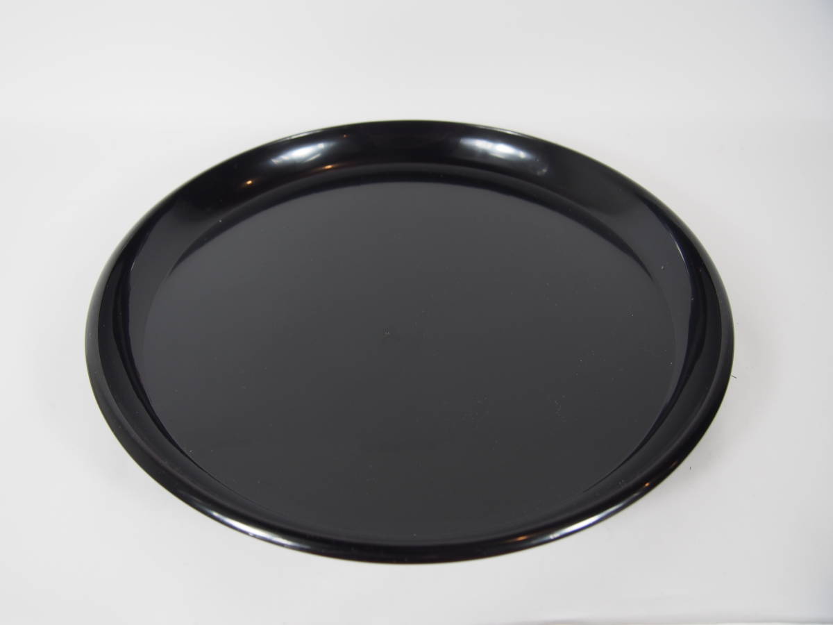 山道盆 木製 真塗 紙箱入 茶道具 古物品 木製 真塗 大円盆 紙箱付 茶道具 22 419－8 入門者茶道グッズ