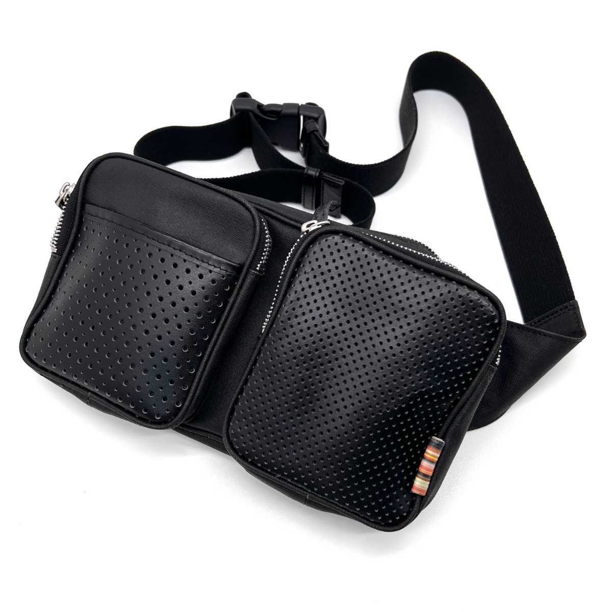 新品 ポールスミス Paul Smith ストライプ ウエストポーチ ボディ 
