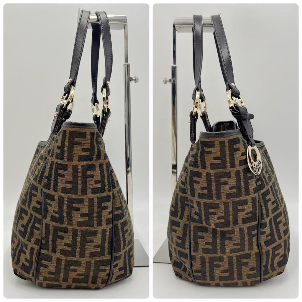 ○1円/FENDI/未使用品/フェンディ/ズッカ柄/キャンバス×レザー