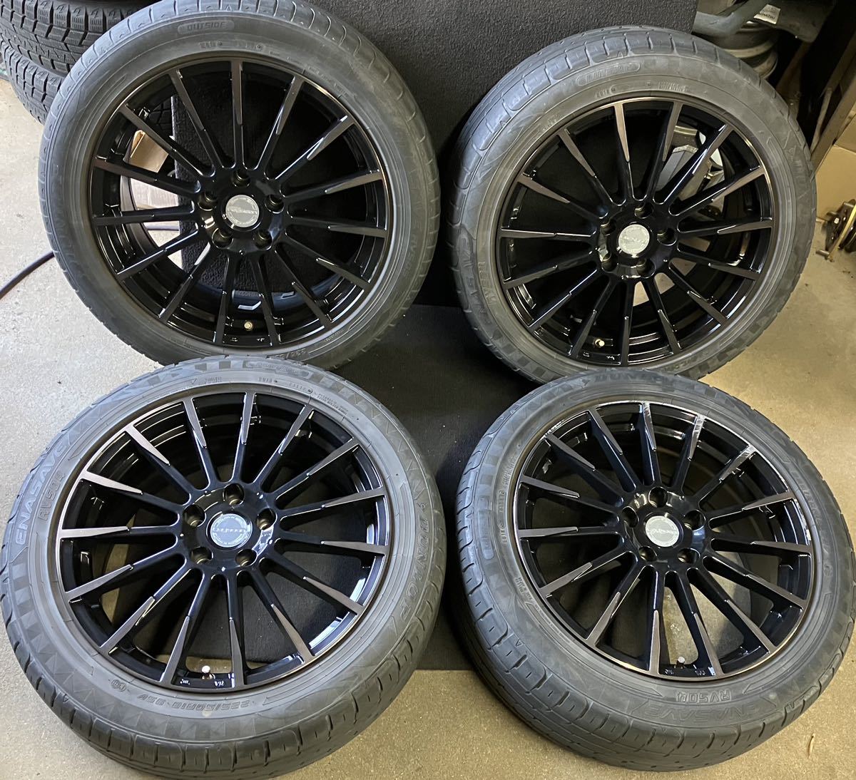 leyseen R18 7.5j+48 5穴 PCD114.3 M12 ハブ径73 レイシーン 社外 18 