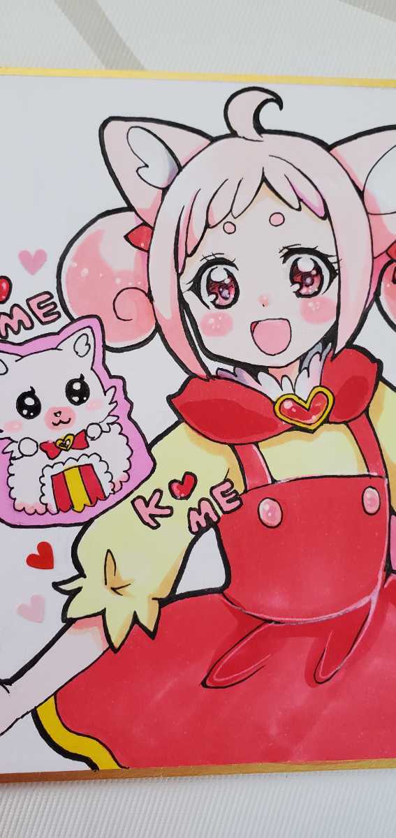 手書き手描き同人イラスト色紙デリシャスパーティプリキュアコメコメ 手描きイラスト 売買されたオークション情報 Yahooの商品情報をアーカイブ公開 オークファン Aucfan Com