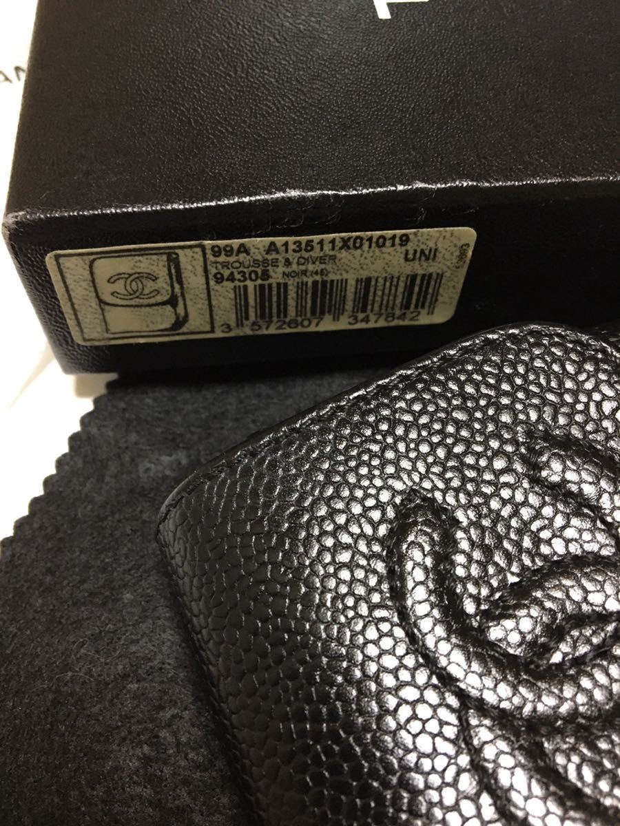 極美品 CHANEL シャネル ココマーク キャビアスキン シガレットケース