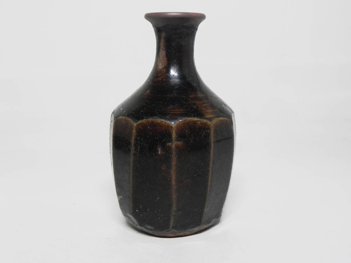 黒高麗徳利 李朝 朝鮮古陶磁器 黒徳利 木箱附 李朝時代（J644） 黒高麗